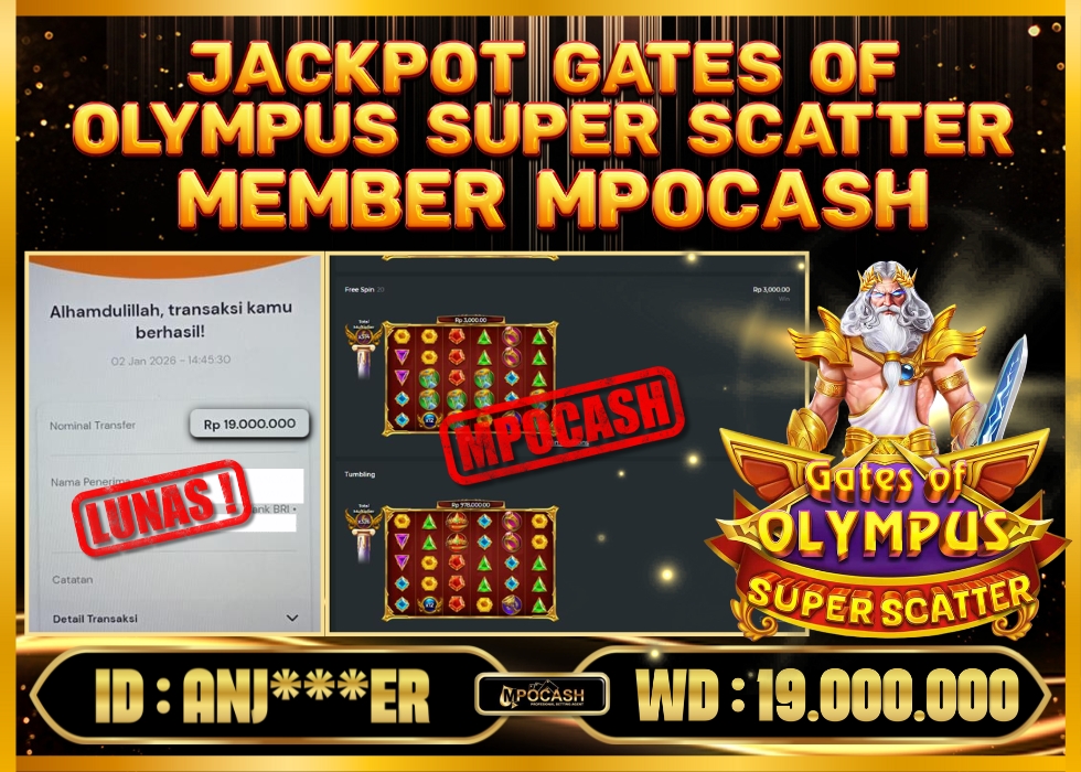MPOCASH JACKPOT GATES OF OLYMPUS SUPER SCATTER